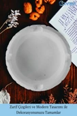 Evene Küllük Beyaz Kül Tablası Dekoratif Küllük Model 4 - 4