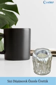 Evene Gümüş Mumluk Şamdan Tealight Mum Uyumlu Orta Erimiş Mum Model - 5