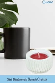 Evene Beyaz Mumluk Şamdan Tealight Mum Uyumlu Tekerlek Model - 5
