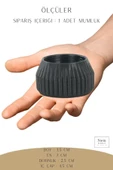 Stein Kohle Şamdanlık Dekoratif Şamdan Mumluk Tealight Mumluk Model 38 - 2