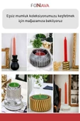Fonnava Şamdan Mumluk Dekoratif Mumluk Tealight Mumluk Gümüş Eskitme Renk Model 25 - 6