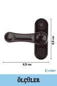 Evene Koyu Kahverengi Pencere Emniyet Kilidi 4 Adet Çocuk Hırsız Kilidi Çekmeli Metal Kilit thumbnail 6
