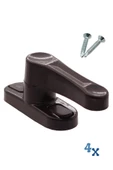 Evene Koyu Kahverengi Pencere Emniyet Kilidi 4 Adet Çocuk Hırsız Kilidi Çekmeli Metal Kilit thumbnail 1