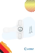 Evene Beyaz Pencere Emniyet Kilidi Çocuk Hırsız Kilidi Düğmeli Pvc 1 Adet thumbnail 1