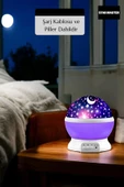 Star Master Masa Lambası Gökyüzü Projeksiyon Gece Lambası Yıldızlı Gece Lambası Mor - 3