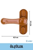 Evene Pencere Çocuk Kilit Pencere Kilidi Cam Kilidi Emniyet Çocuk Kilit Kapı Mandalı 7 Adet Kahve - 2