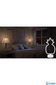 Evene Ananas Hediyelik Lamba Neon Led Işıklı Dekoratif Gece Bebek Çocuk Odası Masa Lambası - 7