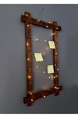 Evene Fotoğraf Çerçevesi Ipli Foto Askı Ahşap Işıklı Resim Çerçevesi - 5