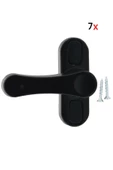 Evene Siyah Pencere Emniyet Kilidi 7 Adet Çocuk Hırsız Kilidi Çekmeli Metal Kilit thumbnail 1