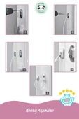 Pandogo Pencere Kilidi 5 Adet Açık Kahve Kapı Ve Pencere Emniyet Aparatı Güvenlik Ürünü Kilit thumbnail 5