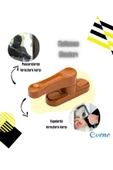 Evene Açık Kahverengi Pencere Emniyet Kilidi 8 Adet Çocuk Hırsız Kilidi Çekmeli Metal Kilit thumbnail 6