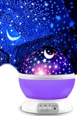 StarLightning Yıldızlı Gece Lambası Çocuk Masa Lambası Dekoratif Lamba Mor - 1