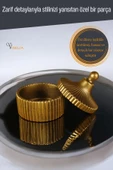 Viselia Takı Kutusu Takı Organizer Kapaklı Kutu Takı Düzenleyici Altın Eskitme Renk Model 10 - 5