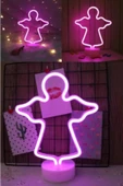 Viselia Neon Led Neon Lamba Melek Neon Işık Gece Lamba Masa Lamba - 1