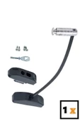 Viselia Pencere Emniyet Kilidi Çocuk Hırsız Kilidi Halatlı Pimapen Pvc Antrasit thumbnail 1
