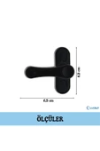 Evene Siyah Pencere Emniyet Kilidi 8 Adet Çocuk Hırsız Kilidi Çekmeli Metal Kilit thumbnail 1