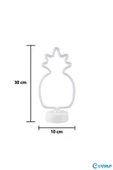 Evene Ananas Hediyelik Lamba Neon Led Işıklı Dekoratif Gece Bebek Çocuk Odası Masa Lambası - 3