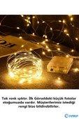Evene Led Işık Led Şerit Peri Led Işık Dekoratif Aydınlatma Peri Led 5 Metre Gün Işığı - 2