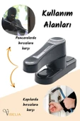 Viselia Antrasit Pencere Emniyet Kilidi Pimapen Pencere Kilidi Güvenlik Kilidi 3 Adet thumbnail 7