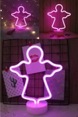 Evene Dekoratif Melek Neon Led Gece Lambası - 1