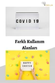 Viselia Masa Lambası Lightbox A5 Led Işık Işıklı Mesaj Panosu 60 Harf Light Box Pano - 7