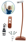 Evene Açık Kahve Pencere Kilidi Halatlı Çocuk Güvenlik Emniyet Hırsız Pimapen Pvc Kapı Bebek Kilidi thumbnail 1