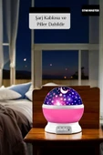 Star Master Masa Lambası Gökyüzü Projeksiyon Gece Lambası Yıldızlı Gece Lambası Pembe - 3