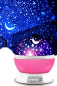 StarLightning Yıldızlı Gece Lambası Çocuk Masa Lambası Dekoratif Lamba Pembe - 1