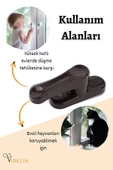 Viselia Pencere Kilidi Pimapen Kilidi Pencere Çocuk Kilidi Pencere Emniyet Kilidi Koyu Kahve 6 Adet - 8