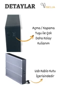 Viselia Masa Lambası Lightbox A5 Led Işık Işıklı Mesaj Panosu 60 Harf Light Box Pano - 4