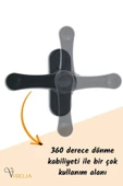 Viselia Antrasit Pencere Emniyet Kilidi 10 Adet Çocuk Hırsız Kilidi Çekmeli Metal Kilit thumbnail 5