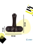 Evene Koyu Kahverengi Pencere Emniyet Kilidi 2 Adet Çocuk Hırsız Kilidi Çekmeli Metal Kilit thumbnail 2