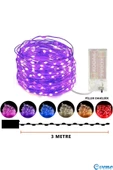 Evene Led Işık Led Şerit Peri Led Işık Dekoratif Aydınlatma Peri Led Mor Led 3 Metre - 1