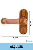 Evene Açık Kahverengi Pencere Emniyet Kilidi 4 Adet Çocuk Hırsız Kilidi Çekmeli Metal Kilit thumbnail 6