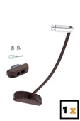 Viselia Pencere Emniyet Kilidi Çocuk Hırsız Kilidi Halatlı Pimapen Pvc Koyu Kahve thumbnail 1