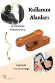 Viselia Pencere Kilidi Pimapen Kilidi Pencere Çocuk Kilidi Pencere Emniyet Kilidi 5 Açık Kahve Adet thumbnail 7