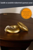 Viselia Takı Kutusu Takı Organizer Kapaklı Kutu Takı Düzenleyici Altın Eskitme Renk Model 2 - 6