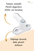 Viselia Pencere Kilidi Pencere Çocuk Kilit Basmalı Beyaz Renk 7 Adet thumbnail 3