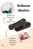 Viselia Pencere Kilidi Pimapen Kilidi Pencere Çocuk Kilidi Pencere Emniyet Kilidi Koyu Kahve 6 Adet - 6