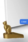 Evene Kapı Stoperi Altın Renk Dekoratif Kapı Tutucu Durdurucu 2 Adet Model 2 thumbnail 1