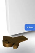 Evene Kapı Stoperi Altın Eskitme Renk Dekoratif Kapı Tutucu Durdurucu 4 Adet Model 3 thumbnail 1