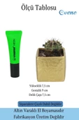 Evene Saksı Dekoratif Saksı Kaktüs Saksısı Sukulent Saksısı Küçük Saksı Model 45 Gold Saksı thumbnail 3