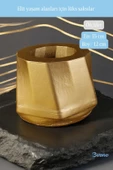 Evene Saksı Büyük Saksı Çiçek Saksısı Büyük Boy Saksı Salon Saksısı Model 8 Altın Saksı thumbnail 2