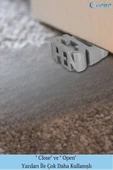 Evene Kapı Stoperi Gümüş Renk Dekoratif Kapı Tutucu Durdurucu Close Model - 4