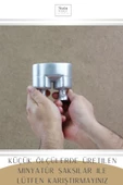 Stein Kohle Çiçek Saksısı Dekoratif Kaktüs Saksı 1 Adet Gümüş Renk Uygulamalı Pantolon Model - 3