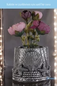 Evene Saksı Dekoratif Saksı Kaktüs Saksısı Sukulent Saksısı Küçük Saksı Model 5 Gümüş Eskitme Saksı thumbnail 4