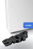Evene Kapı Stoperi Siyah Renk Dekoratif Kapı Tutucu Durdurucu 4 Adet Model 4 thumbnail 1