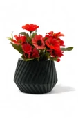 Evene Saksı Büyük Saksı Çiçek Saksısı Büyük Boy Saksı Salon Saksısı Model 6 Siyah Saksı thumbnail 1