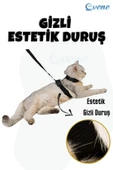 Evene Kedi Tasması Kedi Göğüs Bel Ayarlanabilir Dayanıklı Sağlam Tasma Siyah - 7