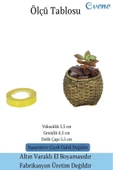 Evene Mini Çiçek Saksı Küçük Sukulent Altın Eskitme Kaktüs Saksısı Sepet Örgü Saksı Model thumbnail 2